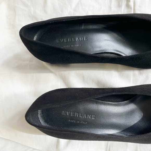 Everlane The V Black Suede Heels -see size note! - Picture 6 of 10